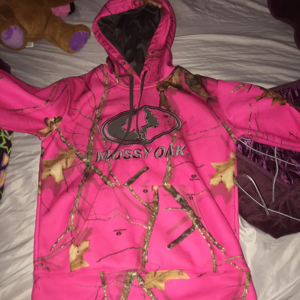 Camouflaged pink hoodie
